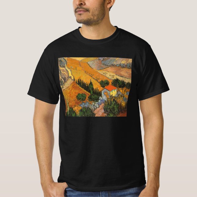 Vincent van Gogh - Valley with Plowman T-Shirt (Front)