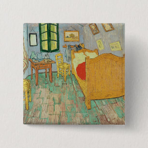 Vincent van Gogh Van Gogh's Bedroom at Arles 15 Cm Square Badge