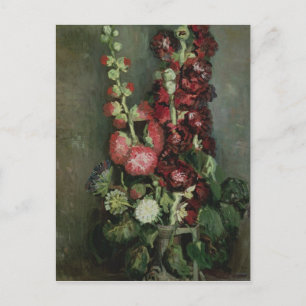 Vincent van Gogh   Vase of Hollyhocks, 1886 Postcard