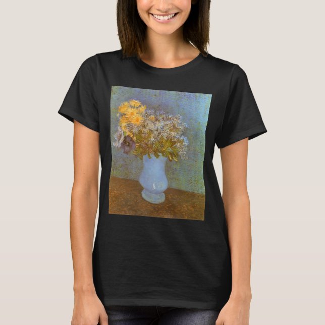 Vincent van Gogh Vase of Lilacs, Daisies, Anemones T-Shirt (Front)