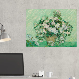 Vincent Van Gogh, Vase of Roses, Roses In The Vase Foil Prints