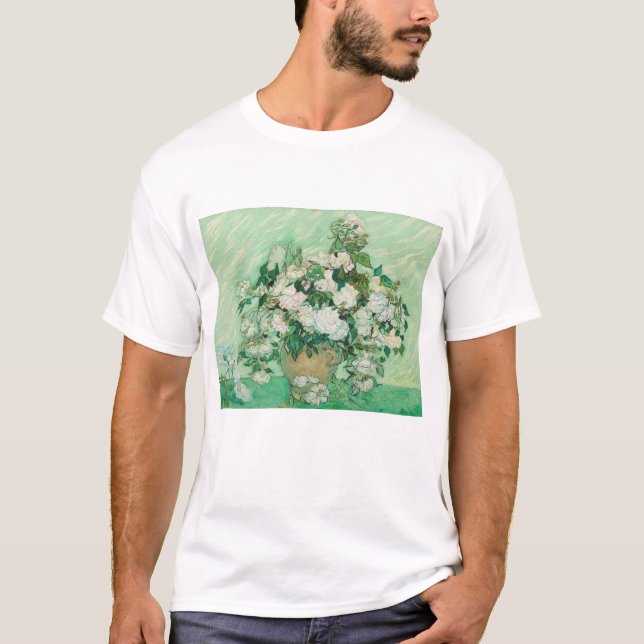 Vincent Van Gogh, Vase of Roses, Roses In The Vase T-Shirt (Front)