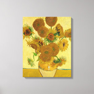 Vincent van Gogh - Vase with Fifteen Sunflowers Canvas Print