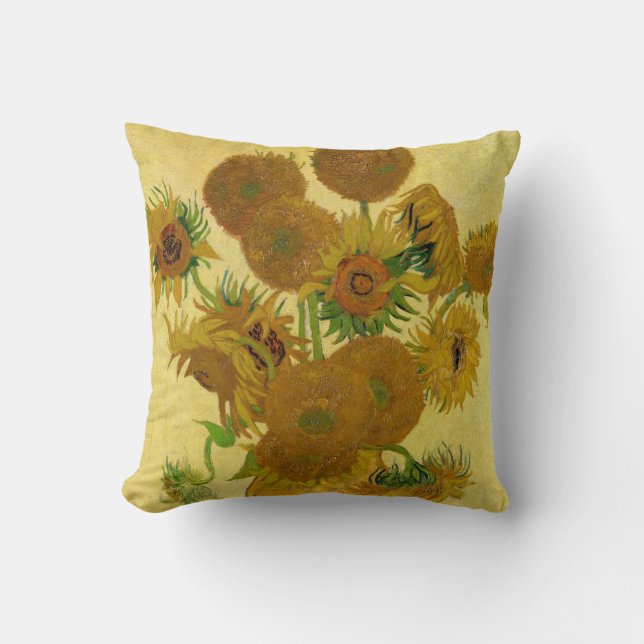 Vincent van Gogh - Vase with Fifteen Sunflowers Cushion (Front)