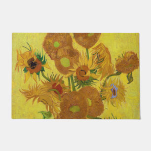 Vincent van Gogh - Vase with Fifteen Sunflowers Doormat