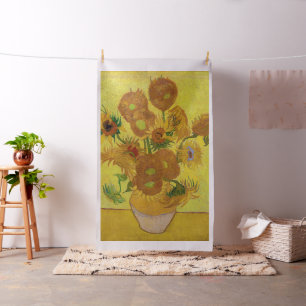 Vincent van Gogh - Vase with Fifteen Sunflowers Fabric