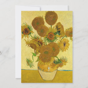 Vincent van Gogh - Vase with Fifteen Sunflowers Invitation