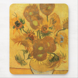 Vincent van Gogh - Vase with Fifteen Sunflowers Mouse Pad