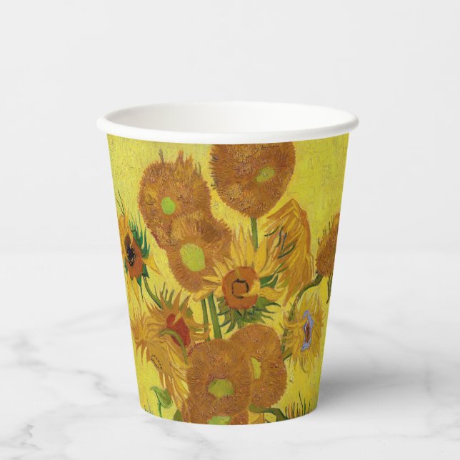 Vincent van Gogh - Vase with Fifteen Sunflowers Paper Cups (Front)