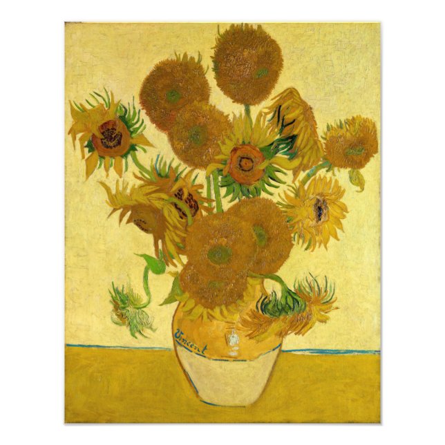 Vincent van Gogh - Vase with Fifteen Sunflowers Photo Print (Front)