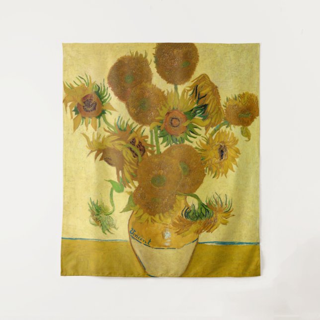 Vincent van Gogh - Vase with Fifteen Sunflowers Tapestry (Front)