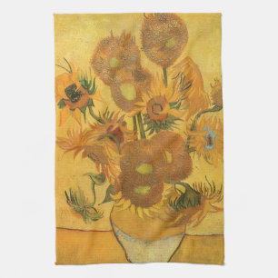 Vincent van Gogh - Vase with Fifteen Sunflowers Tea Towel
