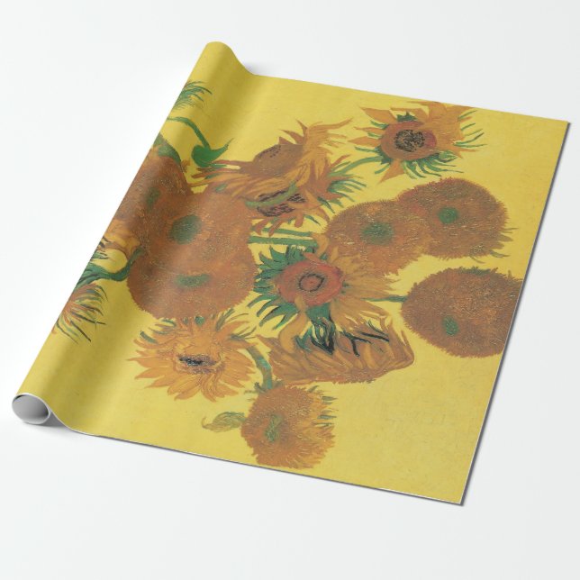 Vincent van Gogh - Vase with Fifteen Sunflowers Wrapping Paper (Unrolled)