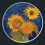 Vincent van Gogh - Vase with Five Sunflowers Ceramic Knob<br><div class="desc">Vase with Five Sunflowers - Vincent van Gogh,  Oil on Canvas,  August 1888</div>