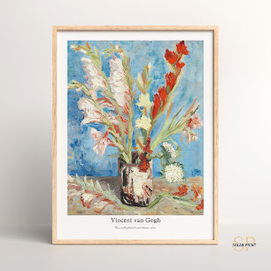 Vincent van Gogh Vase with Gladioli and Asters  Poster