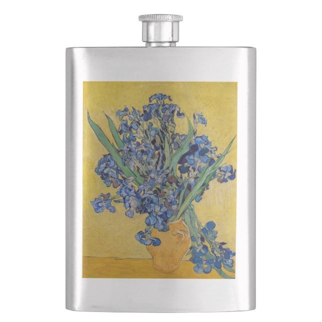Vincent van Gogh - Vase with Irises Hip Flask (Front)