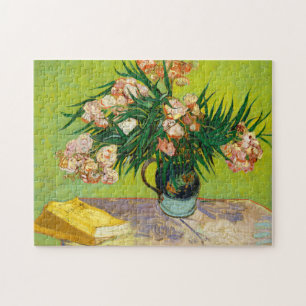 Vincent Van Gogh Vase With Oleanders And Books Jigsaw Puzzle