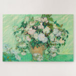 Vincent Van Gogh Vase with Pink Roses Fine Art Jigsaw Puzzle<br><div class="desc">Vincent Van Gogh Vase with Pink Roses Fine Art Jigsaw Puzzle</div>