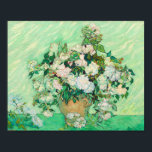 Vincent Van Gogh Vase with Pink Roses Fine Art Poster<br><div class="desc">Vincent Van Gogh Vase with Pink Roses Fine Art Poster</div>