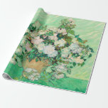 Vincent Van Gogh Vase with Pink Roses Fine Art Wrapping Paper<br><div class="desc">Vincent Van Gogh Vase with Pink Roses Fine Art Wrapping Paper</div>