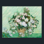 Vincent van Gogh Vase with Pink Roses Poster<br><div class="desc">A vase with pink roses as painted by Vincent van Gogh.</div>