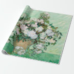 Vincent van Gogh Vase with Pink Roses Wrapping Paper<br><div class="desc">A vase of roses as painted by Vincent van Gogh.</div>