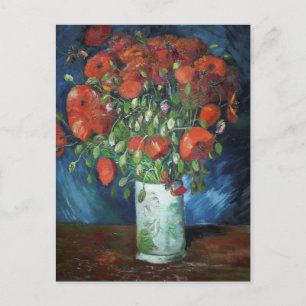 Vincent van Gogh Vase with Poppies  Postcard