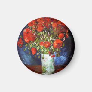 Vincent Van Gogh Vase with Red Poppies Fine Art Magnet