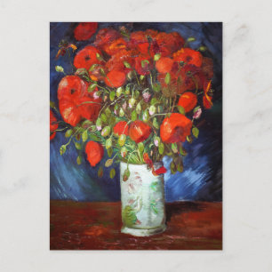 Vincent Van Gogh Vase with Red Poppies Fine Art Postcard