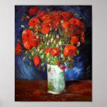 Vincent Van Gogh Vase with Red Poppies Fine Art Poster<br><div class="desc">Vincent Van Gogh Vase with Red Poppies Fine Art Poster</div>