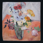 Vincent van Gogh - Vase with Roses & Anemones Bandana<br><div class="desc">Still Life / Japanese Vase with Roses and Anemones - Vincent van Gogh,  1890</div>