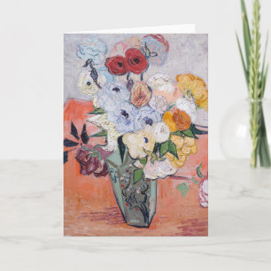 Vincent van Gogh - Vase with Roses & Anemones Card