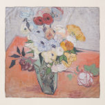 Vincent van Gogh - Vase with Roses & Anemones Scarf<br><div class="desc">Still Life / Japanese Vase with Roses and Anemones - Vincent van Gogh,  1890</div>
