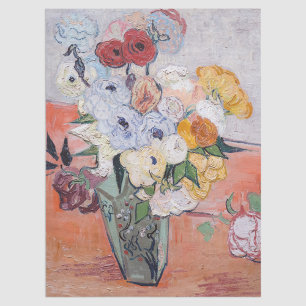 Vincent van Gogh - Vase with Roses & Anemones Tissue Paper