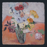 Vincent van Gogh - Vase with Roses & Anemones Trivet<br><div class="desc">Still Life / Japanese Vase with Roses and Anemones - Vincent van Gogh,  1890</div>