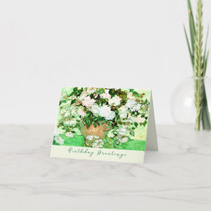 VINCENT VAN GOGH "Vase with Roses" Birthday Card