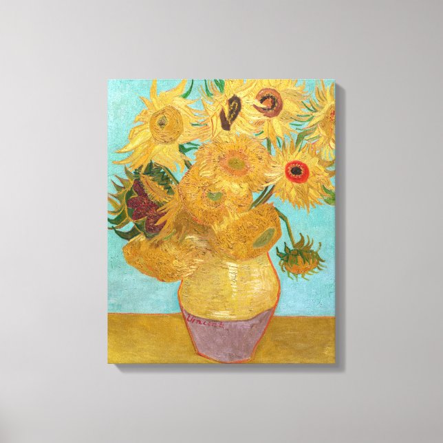 Vincent Van Gogh - Vase with Twelve Sunflowers Canvas Print (Front)