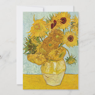 Vincent Van Gogh - Vase with Twelve Sunflowers Invitation