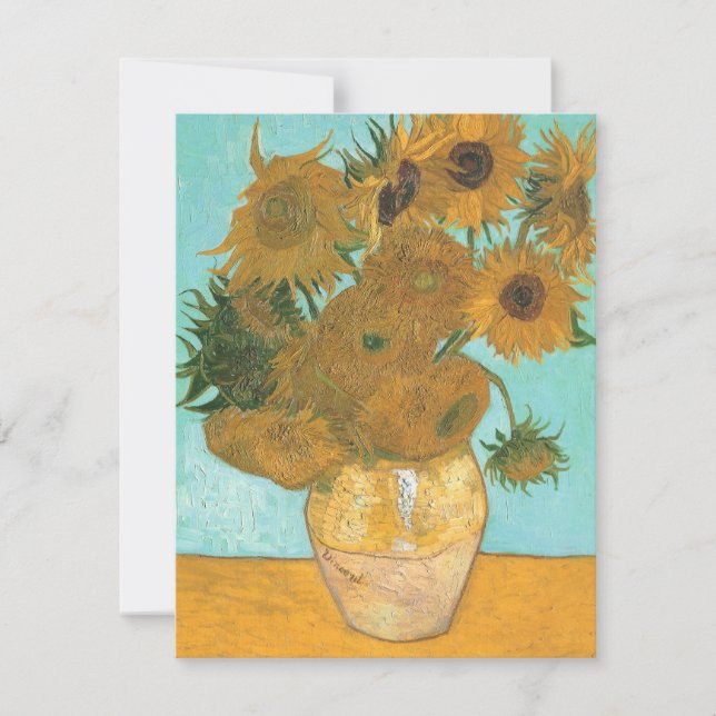 Vincent van Gogh - Vase with Twelve Sunflowers Invitation (Front)