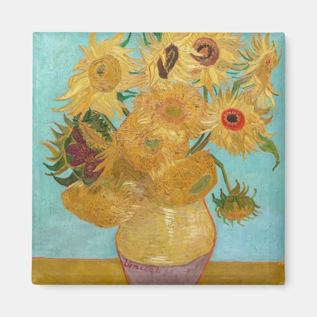 Vincent Van Gogh - Vase with Twelve Sunflowers Magnet (Front)