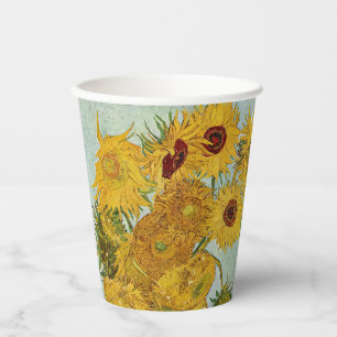 Vincent Van Gogh - Vase with Twelve Sunflowers Paper Cups