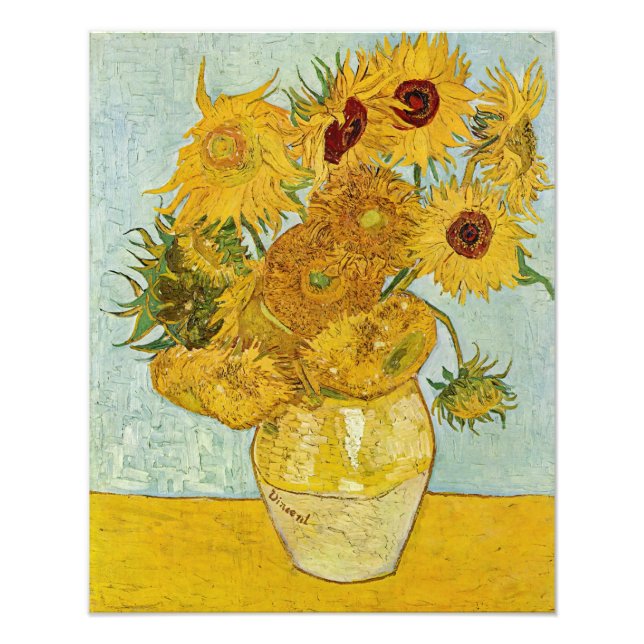 Vincent Van Gogh - Vase with Twelve Sunflowers Photo Print (Front)