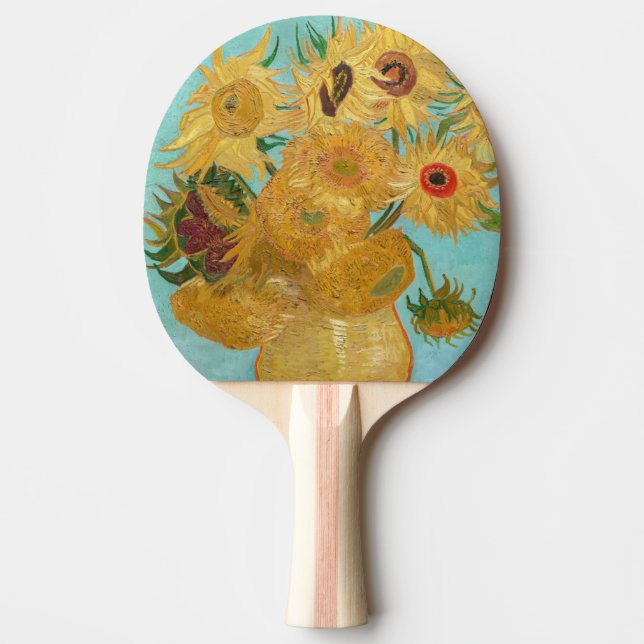 Vincent Van Gogh - Vase with Twelve Sunflowers Ping Pong Paddle (Front)