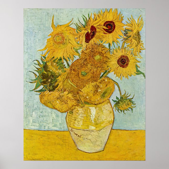 Vincent Van Gogh - Vase with Twelve Sunflowers Poster (Front)