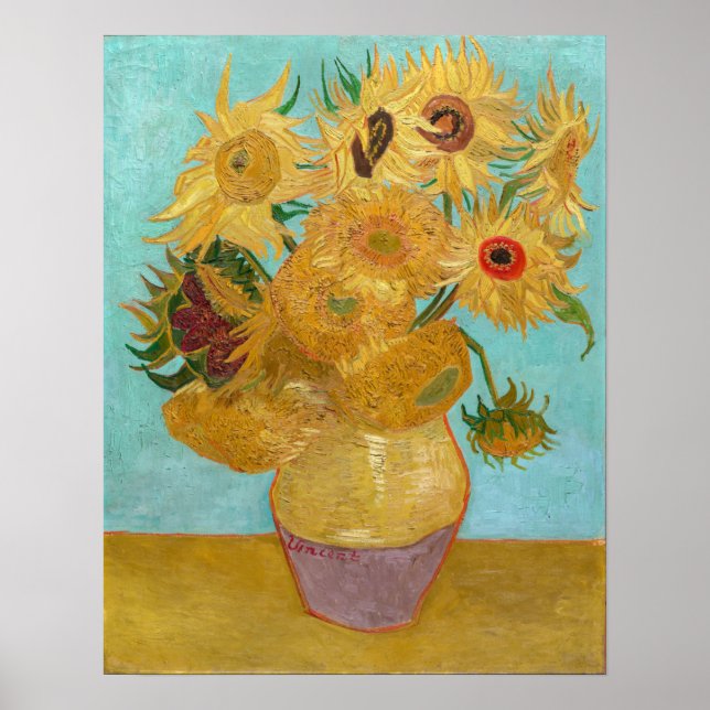 Vincent Van Gogh - Vase with Twelve Sunflowers Poster (Front)