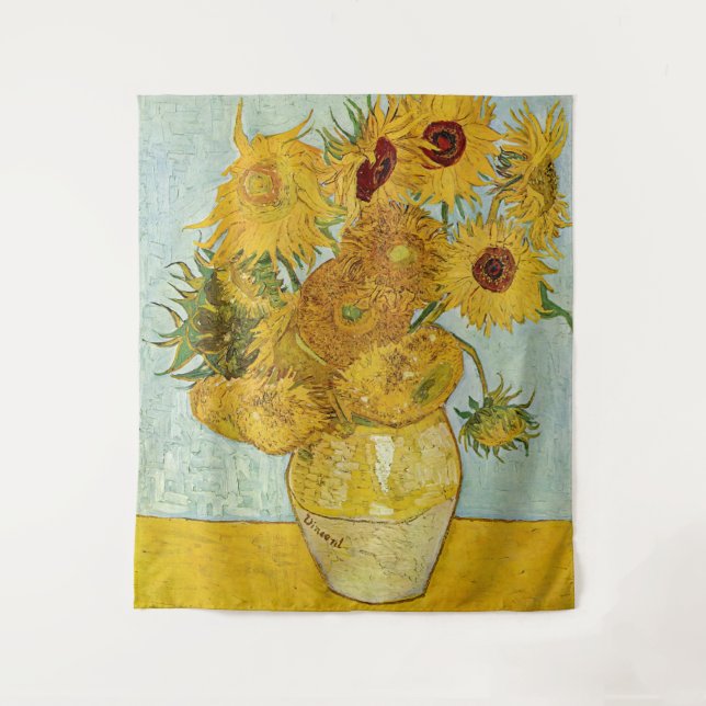 Vincent Van Gogh - Vase with Twelve Sunflowers Tapestry (Front)