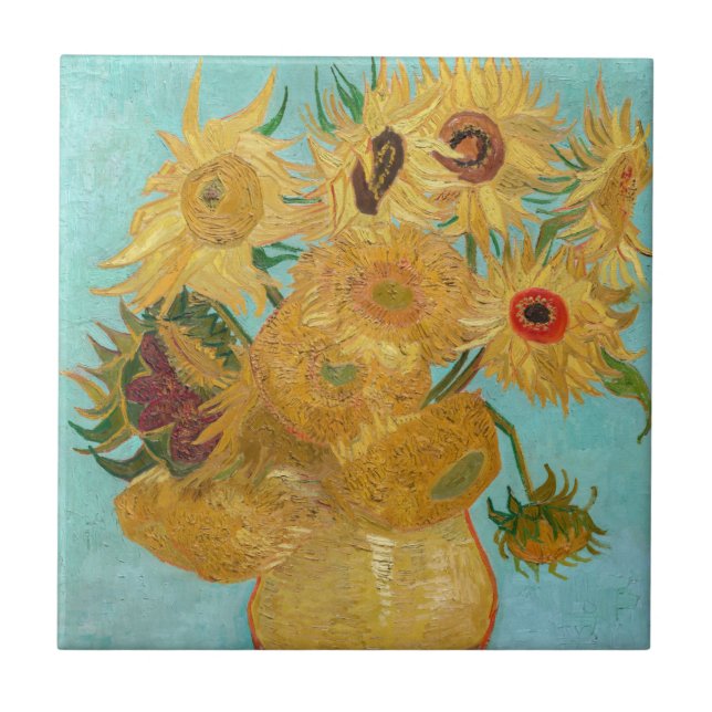 Vincent Van Gogh - Vase with Twelve Sunflowers Tile (Front)