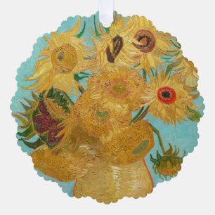 Vincent Van Gogh - Vase with Twelve Sunflowers Tree Decoration Card