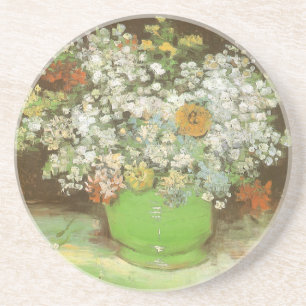 Vincent van Gogh - Vase with Zinnias and Flowers Coaster