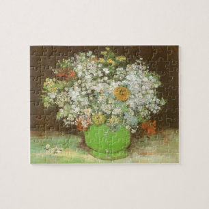Vincent van Gogh - Vase with Zinnias and Flowers Jigsaw Puzzle